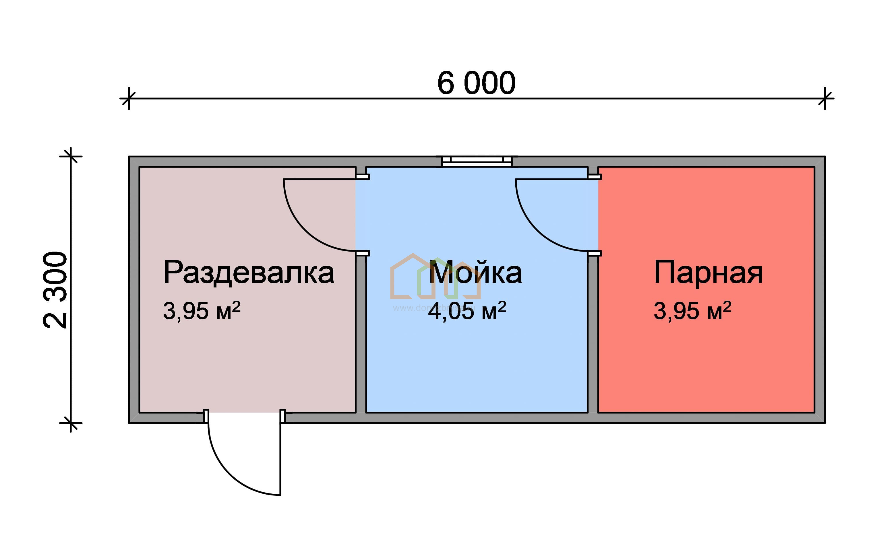 Перевозная баня из бруса 6х2,3 Площадь: 13.8 м² цена 359500 под ключ в  Новомосковске